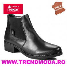 Ghete dama piele naturala RIEKER 72661-00 negre (Marime: 37) foto