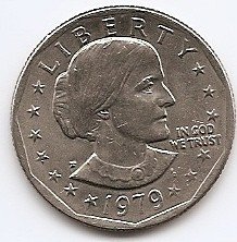 Statele Unite (SUA) 1 Dolar 1979 - Susan B. Anthony Dollar, LV1, 26.5 mm KM-207 foto