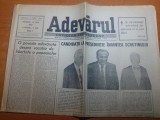 Ziarul adevarul 19 mai 1990 -articol despre candidatii la presidentie