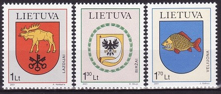Lituania 2001 - cat.nr.673-5 - neuzat,perfecta stare
