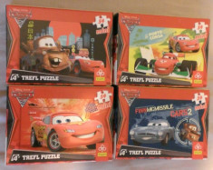 Set 4 Mini Puzzle Trefl 54 piese - CARS 2 foto