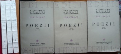 Ion Pillat, Poezii, 3 volume, 1944, editie definitiva in stare excelenta foto