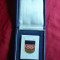 Placheta Olimpiada Roma 1960 ,portelan Maissen 4,7x6,3cm ,cutie originala