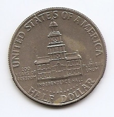 Statele Unite (SUA) Half Dolar 1976 (Bicentennial) , LV1 , 30.61 mm KM-205 foto