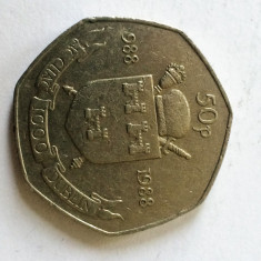 IRLANDA 50 PENCE 988-1988 AT CLIAT- DUBLIN foto