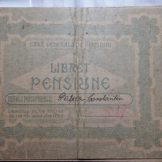 LIBRET DE PENSIUNE - CASA GENERALA DE PE PENSIUNI - ANUL 1948 - 1949 - 1950