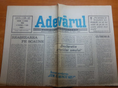 ziarul adevarul 8 iunie 1990-&amp;quot;despartirea de comunism de cristian tudor popescu foto