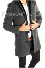 Palton tip ZARA gri - palton barbati - palton slim fit - cod 5411 foto