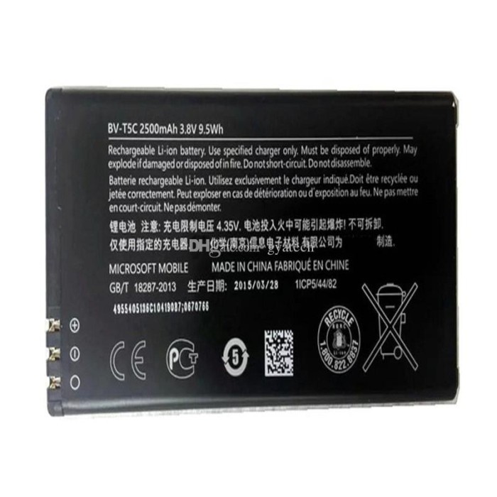 Acumulator Nokia Lumia 640 cod BV-T5C 2500mAh RM 1113 1073 Dual 1077 original