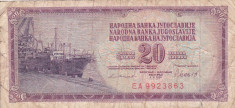 IUGOSLAVIA 20 dinara 1981 F+!!! foto