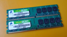 Kit 2GB DDR2 Desktop,1GBx2,Brand Corsair,667Mhz,CL5 foto