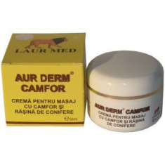 Aur Derm crema pentru masaj cu camfor si rasina de conifere 50ml Laur Med foto