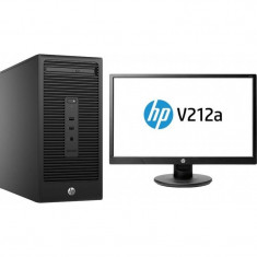 Sistem desktop HP 280 G2 MT Intel Celeron G3900 4GB DDR4 500GB HDD Black cu monitor HP V212a 20.7 inch foto