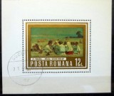 Romania 1973 &ndash; PICTURA MUNCA, colita stampilata, AK12, Stampilat