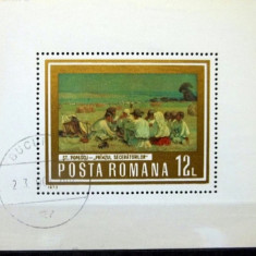 Romania 1973 – PICTURA MUNCA, colita stampilata, AK12