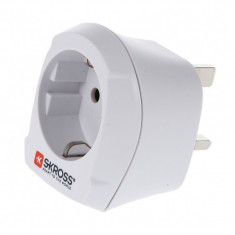 Adaptor priza EU -&amp;gt;UK Skross, priza standard Schuko, intrare 2 poli, iesire 3 poli &amp;quot;ADAPT-PLUG-EU/UK-SKRS&amp;quot; foto