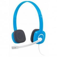 Casti Logitech &amp;quot;H150&amp;quot; Stereo Headset with Microphone, Sky Blue &amp;quot;981-000368&amp;quot; (include timbru verde 0.01 lei) foto