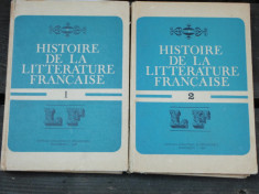 HISTOIRE DE LA LITERATURE FRANCAISE 2 VOLUME foto