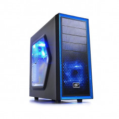 CARCASA DEEPCOOL ATX Mid-Tower, 2* 120mm BLUE LED fan (incluse), side window, front audio &amp;amp;amp 1x USB 3.0, 1x USB 2.0, black &amp;quot;TESSERACT SW&amp;quot; foto