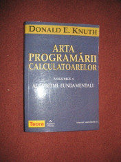 Arta Programarii Calculatoare - Vol. I - Algoritmi Fundamentali - Donald Knuth foto