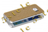 Husa Ultra Slim GLITTER Apple iPhone 5/5S Gold, Auriu, iPhone 5/5S/SE, Plastic