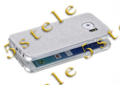 Husa Ultra Slim GLITTER Apple iPhone 5/5S Silver foto