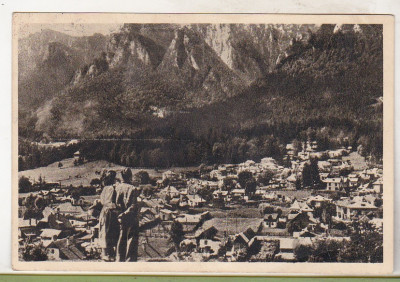 bnk cp Busteni - Vedere din Bucegi - circulata 1955 foto