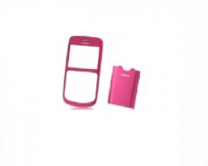 Carcasa telefon Nokia C3 fata + capac baterie roz foto