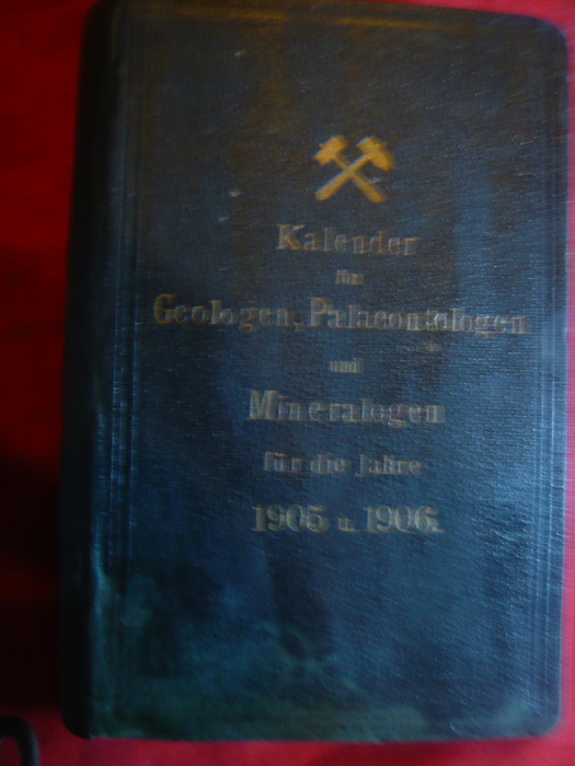 Calendar pt.Geologie ,Paleontologie , Mineralogie 1905-1906, lb.germana
