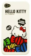 Husa tip capac plastic Hello Kitty alba pentru telefon Apple foto