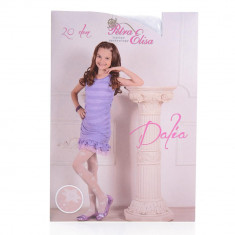 Ciorapi pantalon cu model pentru copiii Dalia 20DEN alb foto