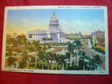 Ilustrata Havana - Parcul Prieteniei si Capitoliu 1953 ,circulat, Circulata, Printata