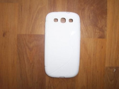 Husa silicon S-case alba pentru telefon Samsung Galaxy S3 i9 foto