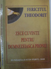 ZECE CUVINTE PENTRU DUMNEZEIASCA PRONIE de FERICITUL THEODORIT, 2010 foto