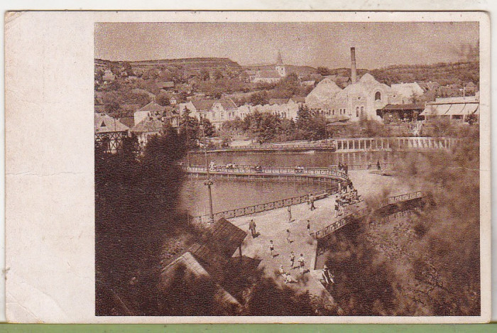 bnk cp Ocna Sibiului - Hotelul Statului , vazut din Parc - circulata 1949