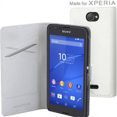 Husa Flip Cover Muvit 106155 MFX alba pentru Sony Xperia E4 foto