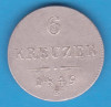 (1) MONEDA DIN ARGINT AUSTRIA - 6 KREUZER 1849, LIT. B, FOARTE RARA, Europa