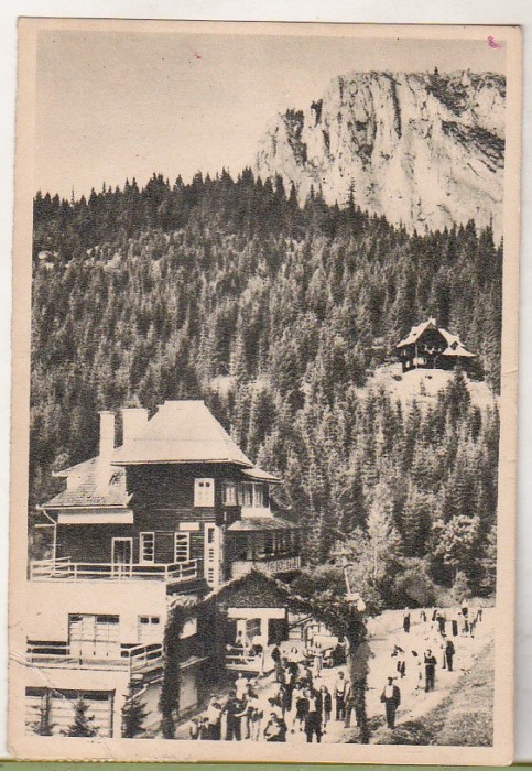 bnk cp Lacul Rosu - Vedere - circulata 1955