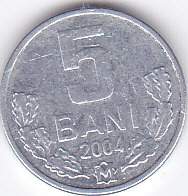 Moneda Moldova 5 Bani 2004 - KM#2 XF foto