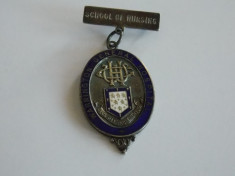 Insigna de argint -1950 -scoala de asistente Anglia - 469 foto