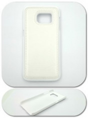 Husa Back Case Leather Samsung Galaxy S7 Edge ALB foto