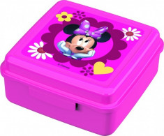 Caserola Cu Capac Pentru Gustari Bbs Minnie Mouse Din Plastic foto