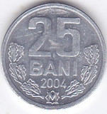 Moneda Moldova 25 Bani 2004 - KM#3 UNC, Europa, Aluminiu