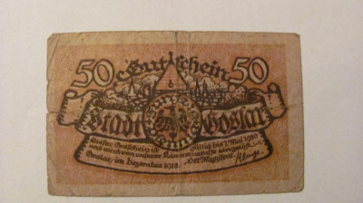 CY - 50 pfennig 1920 Stadt Goslar Germania talon notgeld foto