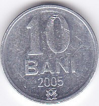 Moneda Moldova 10 Bani 2005 - KM#7 UNC