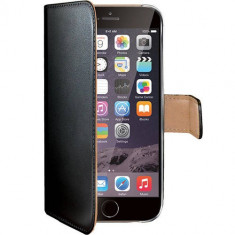 Husa Flip Cover Celly 97854 Wally neagra pentru Apple iPhone 6 Plus foto