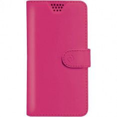 Husa Flip Cover Celly 108470 Agenda Unica XL roz foto