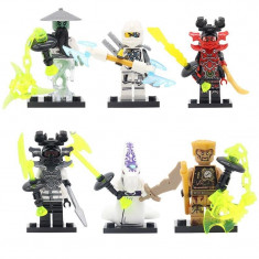 Set 6 minifigurine tip LEGO Ninjago, sezon 7, Echo Zane General Kozu Sensei Yang foto