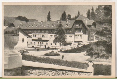 bnk cp Borsec - Pavilionul Central - Baile calde - circulata 1958 foto