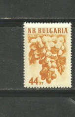 BULGARIA 1956 - FRUCTE, STRUGURI, timbru nestampilat A136 foto